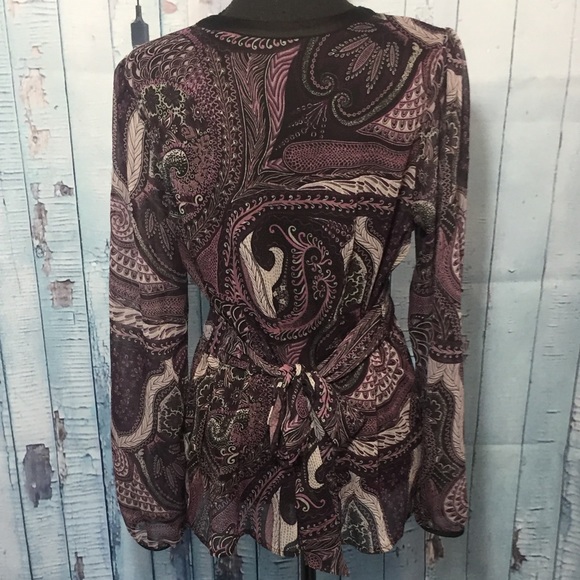 APT 9 Sheer Paisley Tunic. EUC. - Picture 2 of 5